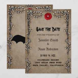 Elegant  Gothic  wedding save the date  Invitation