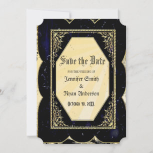 Elegant  Gothic  wedding save the date  Invitation