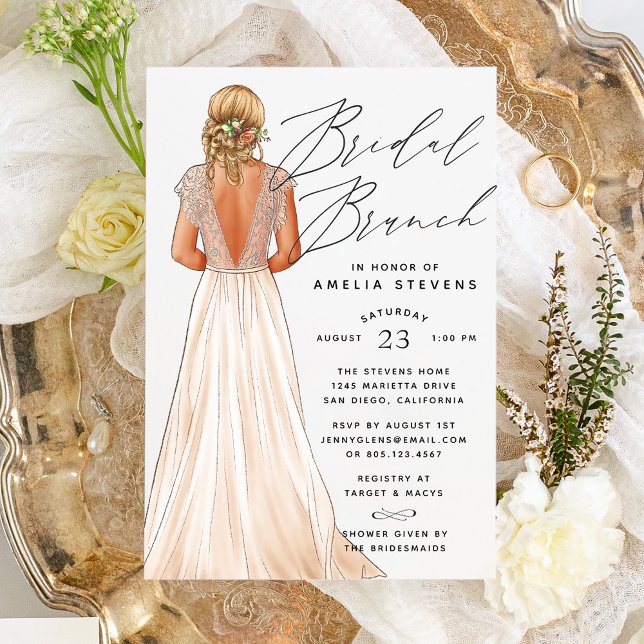 Elegant Gown Bridal Brunch Invitation (Creator Uploaded)