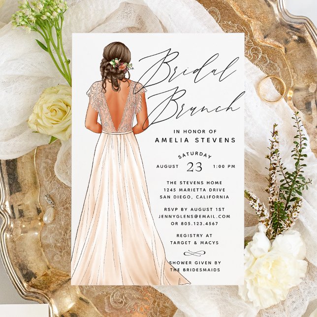 Elegant Gown Bridal Brunch Invitation (Creator Uploaded)