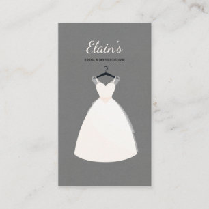 Elegant Gown Bridal Dress Boutique Wedding Planner Business Card