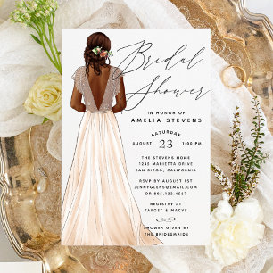 Elegant Gown Bridal Shower Invitation