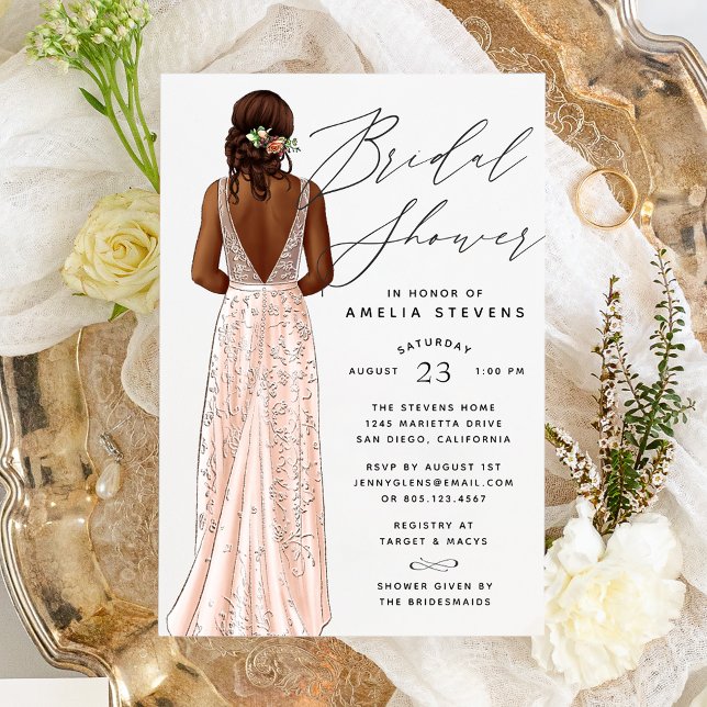 Elegant Gown Bridal Shower Invitation (Creator Uploaded)