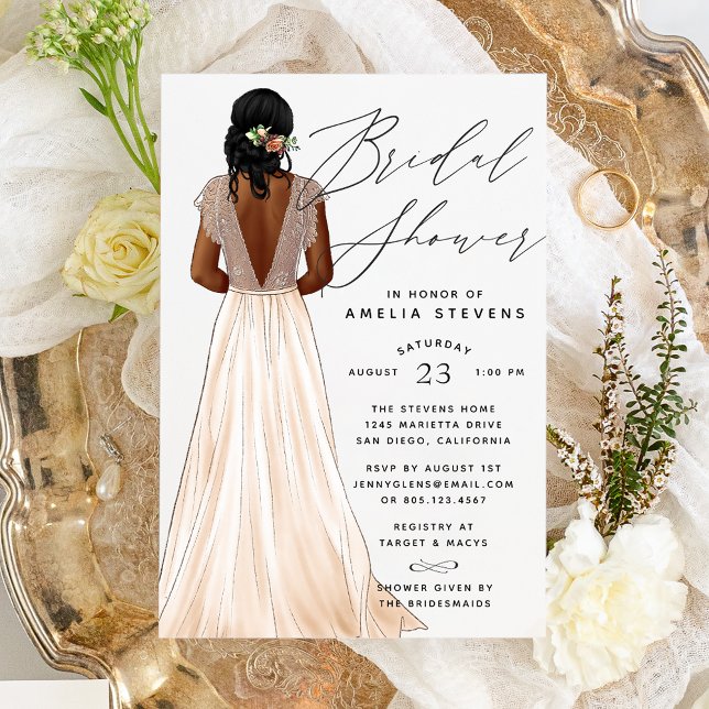 Elegant Gown Bridal Shower Invitation (Creator Uploaded)