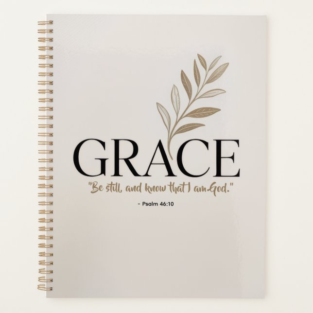 Elegant "Grace" Word Art -  Planner (Front)