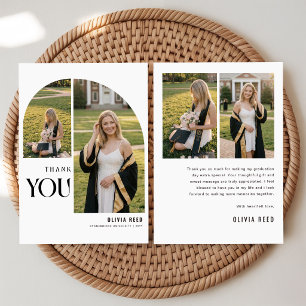 Elegant Grad Arch Photo Graduation Party Thank You Card