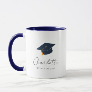 Elegant Grad Name and Personalised Success Year Mug