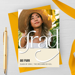 Elegant Grad, Photo Graduation Announcement
