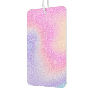 Elegant Gradient Glitter Swirl Holographic  Car Air Freshener