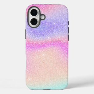 Elegant Gradient Glitter Swirl Holographic  iPhone 16 Plus Case