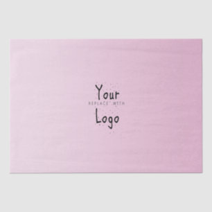 Elegant Gradient Pale Pink with Custom Logo Tissue Paper