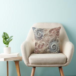 Elegant Gradient Pastel Lace Pattern Cushion