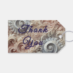 Elegant Gradient Pastel Lace Pattern Gift Tags