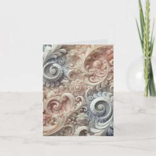 Elegant Gradient Pastel Lace Pattern Note Card