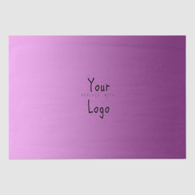 Elegant Gradient Pink with Custom Logo Tissue Paper (Front)