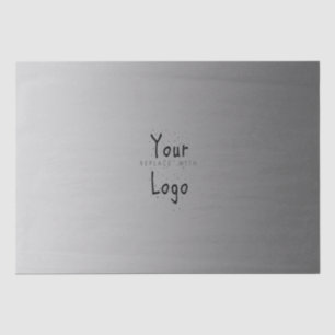 Elegant Gradient Silver with Custom Logo Tissue Paper