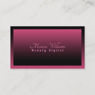 Elegant gradient style pink and black business card