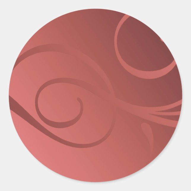 Elegant Gradient Swirls Classic Round Sticker (Front)