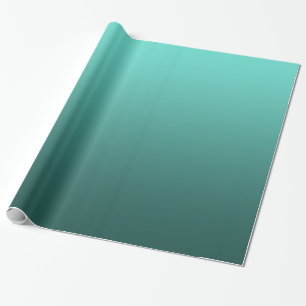Elegant Gradient Teal Green Wrapping Paper