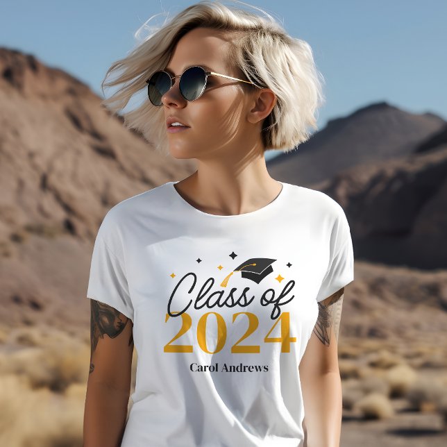 Elegant Graduate Class of 2024 Keepsake Graduation T-Shirt (Creator Uploaded)
