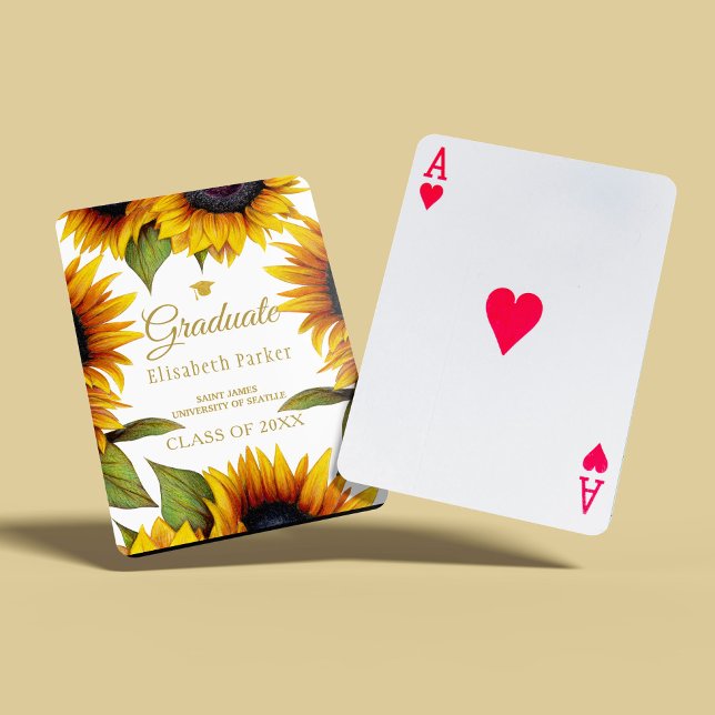 Elegant graduate class of year graduation favours playing cards (Creator Uploaded)