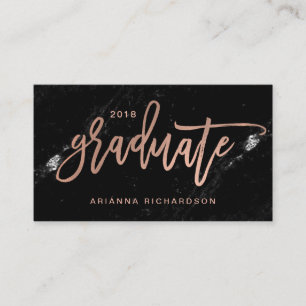 Elegant Graduate Marble Photo Insert Name Card