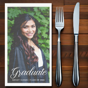 Elegant Graduate Photo 2026 Graduation Party Napkin