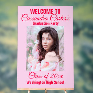 Elegant Graduate Photo Welcome Sign