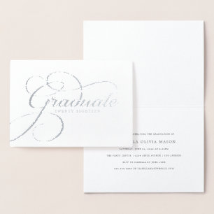 Elegant Graduate Real Foil Script Card