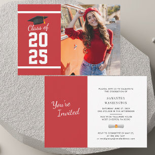 Elegant Graduation 2025 Photo Party Invitation