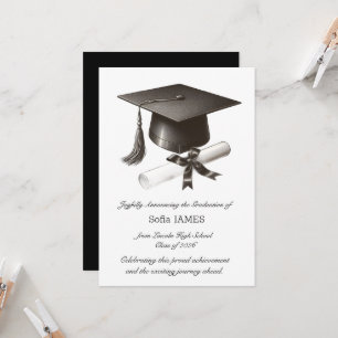 Elegant Graduation Announcement Card