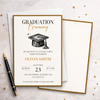 Elegant Graduation Ceremony Invitation