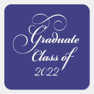 Elegant Graduation Class 2022 Blue Envelope Seal