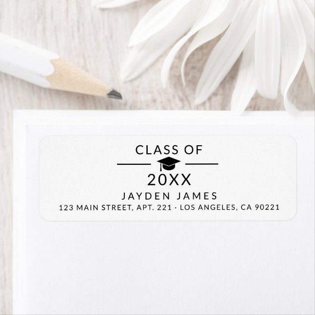 Elegant Graduation Class of 2026 Return Address Label (Insitu)