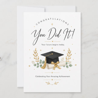 Elegant Graduation Congratulations Card