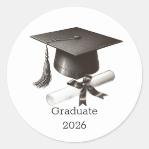 Elegant Graduation Envelope Seal Sticker
