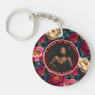 Elegant Graduation Gifts for boyfriend Peony  Key Ring