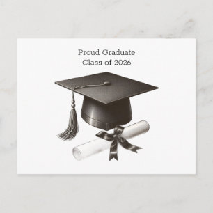 Elegant Graduation Holiday Postcard