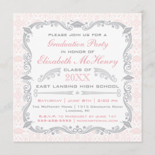 Elegant Graduation Invitation Announcement