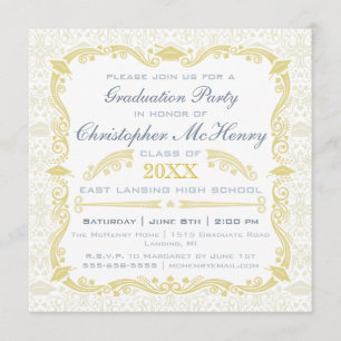 Elegant Graduation Invitation Announcement