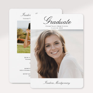 Elegant Graduation Invitation with Photo