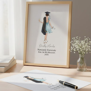 Elegant Graduation Name University Year Canvas Print