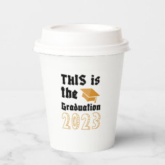 elegant graduation paper cups