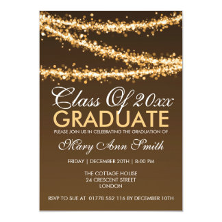 String Light Graduation Invitations & Announcements Zazzle.com.au