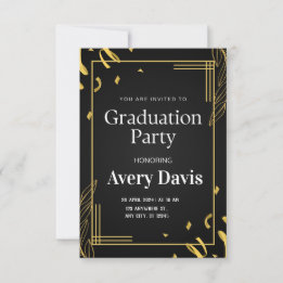 Elegant Graduation Party Invitation