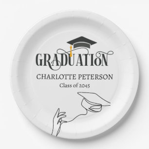Elegant Graduation Party Paper Plate