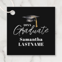 Elegant Graduation Party Thank You Favour Tags