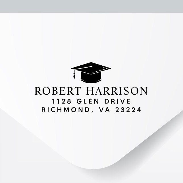 Elegant Graduation Return Address Self-inking Stamp (Creator Uploaded)