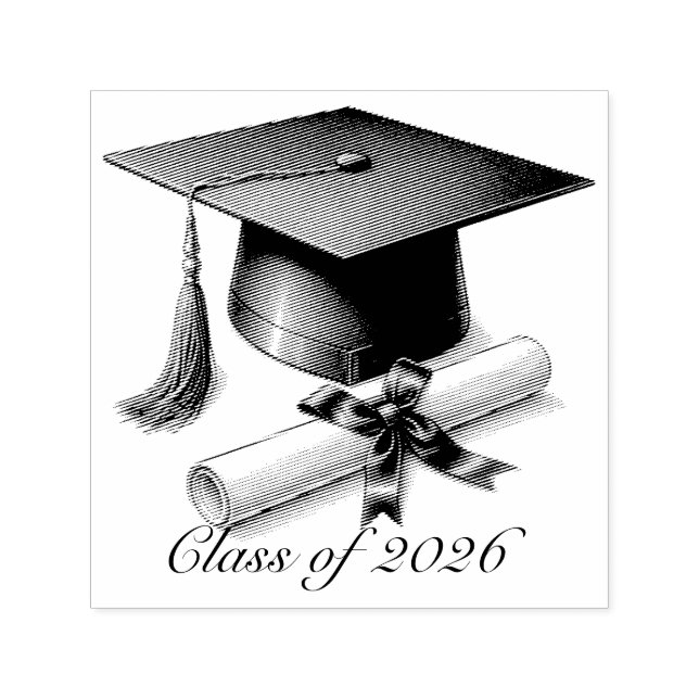 Elegant Graduation Self Inking Rubber Stamp (Design)