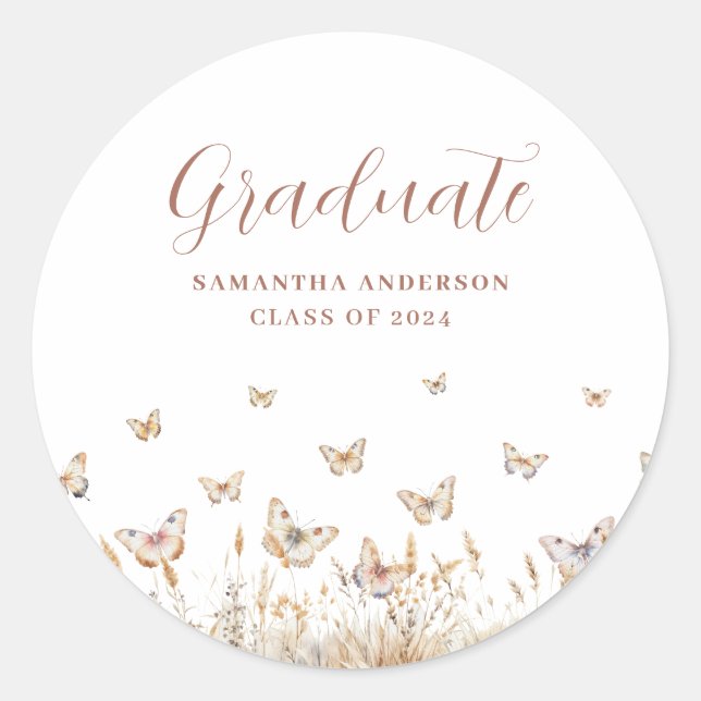 Elegant Graduation Sticker (Front)